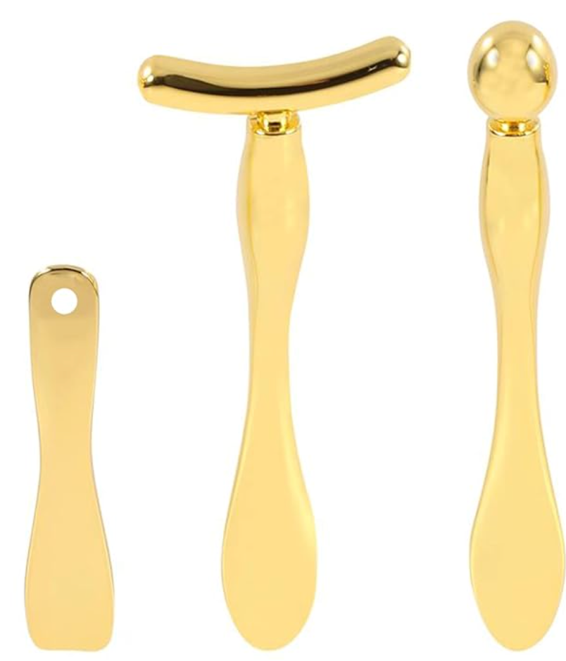 Gold Serum & Moisturizer Applicator Tool – Luxury Skincare Spatula for Hygienic Product Application