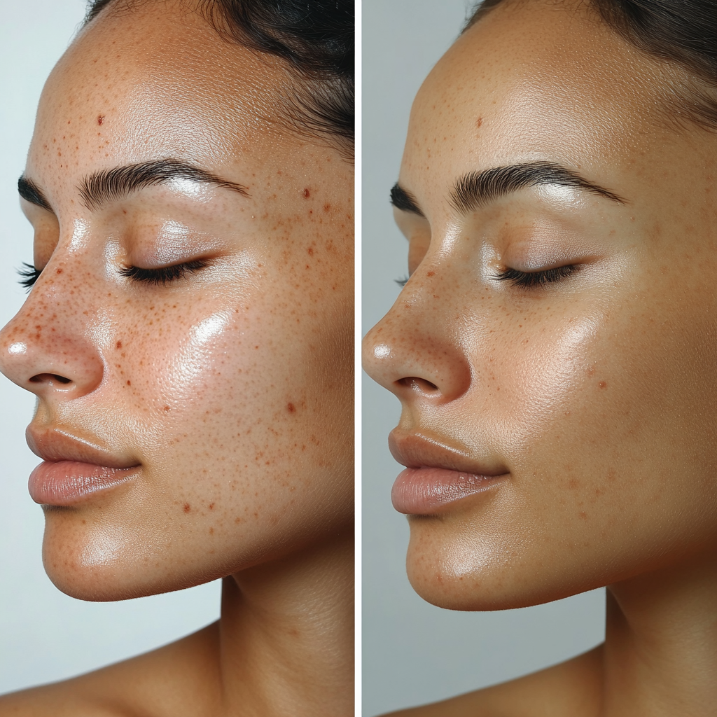 TCA toner before and after results for acne and anti-aging