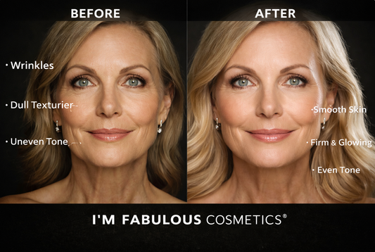 Luxury topical peptide skincare serum formulated for aging skin repair and collagen support by I’M FABULOUS COSMETICS