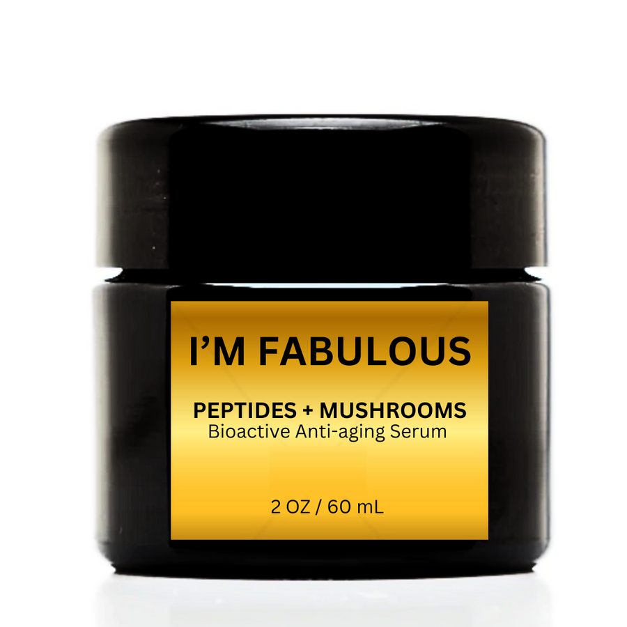 Peptides+ Mushrooms Serum | Anti-Aging, Skin Firming & Rejuvenating Serum for Youthful, Radiant Skin