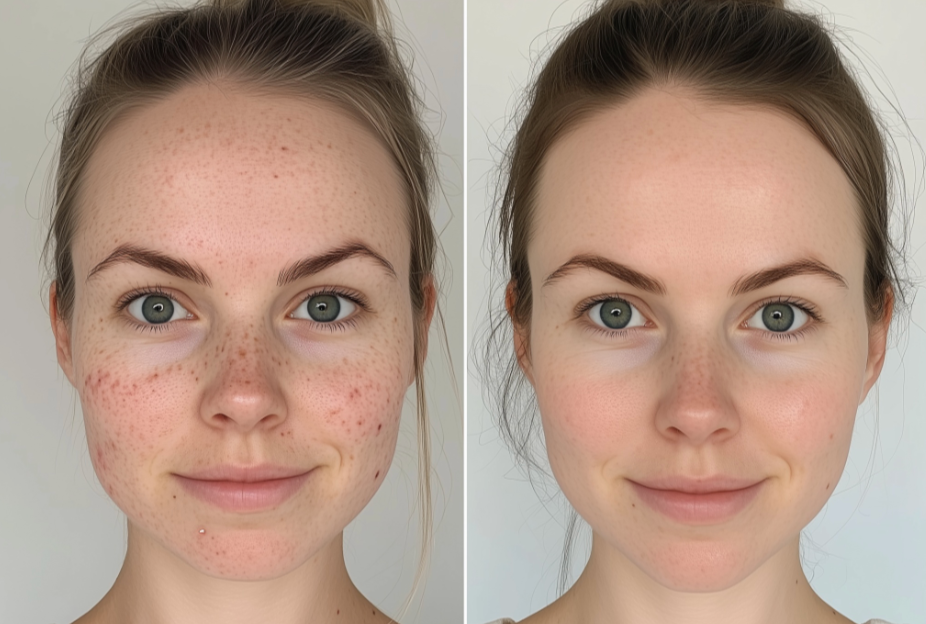 Documented before-and-after results from I'M FABULOUS Retinol Bakuchiol Serum