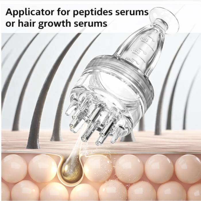Scalp Massager Hair Serum Applicator — Oil Dispenser Comb Bottle for Hair Growth & Root Massage